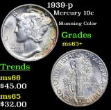 1939-p Mercury Dime 10c Grades GEM+ Unc