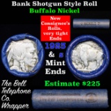Buffalo Nickel Shotgun Roll in Old Bank Style 'Bell Telephone' Wrapper 1923 & s Mint Ends