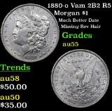 1880-o Vam 2B2 R5 Morgan Dollar $1 Grades Choice AU