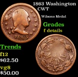 1863 Washington Civil War Token 1c Grades f details