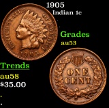 1905 Indian Cent 1c Grades Select AU