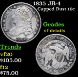 1835 JR-4 Capped Bust Dime 10c Grades vf details
