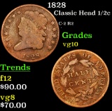 1828 Classic Head half cent 1/2c Grades vg+
