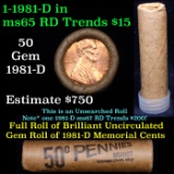Shotgun Lincoln 1c roll, 1981-d 50 pcs Brandt Wrapper