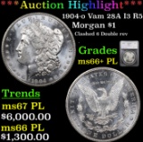 ***Auction Highlight*** 1904-o Vam 28A I3 R5 Morgan Dollar $1 Graded ms66+ PL By SEGS (fc)