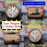 **Auction Highlight** Old Casino 50c Roll $10 Halves The Mint Vegas Walker 1916 & D Barber End (fc)