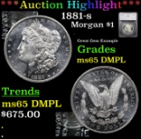 ***Auction Highlight*** 1881-s Morgan Dollar $1 Graded ms65 DMPL By SEGS (fc)
