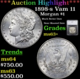 ***Auction Highlight*** 1898-s Vam 11 Morgan Dollar $1 Graded ms63+ By SEGS (fc)