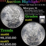 ***Auction Highlight*** 1878-p 7/8tf Vam 33 7/4 I3 R4 Morgan Dollar $1 Graded ms66 By SEGS (fc)