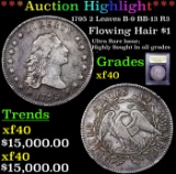***Auction Highlight*** 1795 2 Leaves B-9 BB-13 R3 Flowing Hair Dollar 1 Graded xf By USCG (fc)