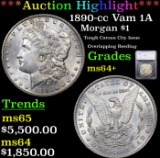 ***Auction Highlight*** 1890-cc Vam 1A Morgan Dollar $1 Graded ms64+ By SEGS (fc)