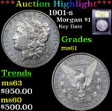 ***Auction Highlight*** 1901-s Morgan Dollar $1 Graded BU+ By USCG (fc)