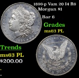 1896-p Vam 20 I4 R6 Morgan Dollar $1 Grades Select Unc PL