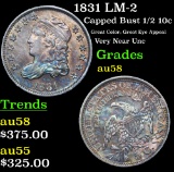 1831 LM-2 Capped Bust Half Dime 1/2 10c Grades Choice AU/BU Slider