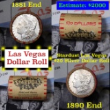 ***Auction Highlight*** Full Morgan/Peace Stardust Hotel silver $1 roll $20, 1881 & 1890 end (fc)