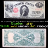 1917 $1 Legal Tender Note, George Washington Signatures of Speelman & White, FR39  Grades xf+