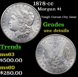 1878-cc Morgan Dollar $1 Grades Unc Details