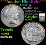 ***Auction Highlight*** 1892-p Barber Dime 10c Graded ms65 By SEGS (fc)