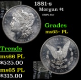 1881-s Morgan Dollar $1 Grades GEM+ PL