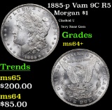 1885-p Vam 9C R5 Morgan Dollar $1 Grades Choice+ Unc