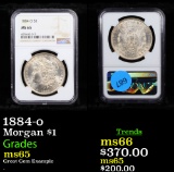 NGC 1884-o Morgan Dollar $1 Graded ms65 By NGC