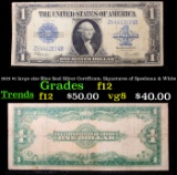 1923 $1 large size Blue Seal Silver Certificate, Signatures of Speelman & White Grades f, fine