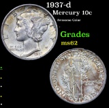 1937-d Mercury Dime 10c Grades Select Unc