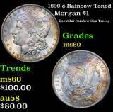 1899-o Rainbow Toned Morgan Dollar $1 Grades BU