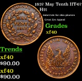 1837 May Tenth HT-67 Hard Times Token 1c Grades xf
