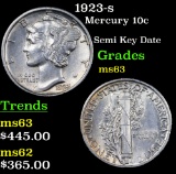 1923-s Mercury Dime 10c Grades Select Unc