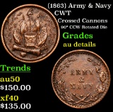 (1863) Army & Navy Civil War Token 1c Grades AU Details