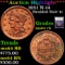 ***Auction Highlight*** 1851 N-14 Braided Hair Large Cent 1c Graded Choice Unc RB By USCG (fc)