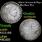 1908-d Arrows & Rays Barber Quarter 25c Grades AU Details