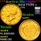 ***Auction Highlight*** 1854 TYPE 1 Gold Dollar $1 Graded Select+ Unc By USCG (fc)