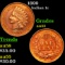 1899 Indian Cent 1c Grades Choice AU