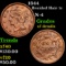 1844 Braided Hair Large Cent 1c Grades xf details