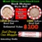 Mixed small cents 1c orig shotgun roll, 1918-d Wheat Cent, 1899 Indian cent other end, Seal Strong W