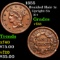 1855 Braided Hair Large Cent 1c Grades vf++