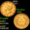 1853 Gold Dollar $1 Grades Select Unc