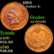 1892 Indian Cent 1c Grades AU Details
