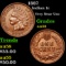 1887 Indian Cent 1c Grades Choice AU/BU Slider