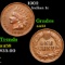 1902 Indian Cent 1c Grades Select AU
