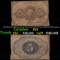 1862 US Fractional Currency 5c First Issue fr-1230 Thomas Jefferson W/ Monigram Grades f, fine