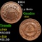 1864 Two Cent Piece 2c Grades vf++