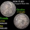 1836 O-101 Capped Bust Half Dollar 50c Grades vf details