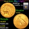 ***Auction Highlight*** 1908-p Gold Indian Half Eagle $5 Graded au58+ By SEGS (fc)