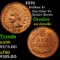 1876 Indian Cent 1c Grades AU Details