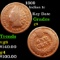 1869 Indian Cent 1c Grades g+