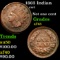 1863 Indian Civil War Token 1c Grades xf+