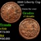1863 Liberty Cap Civil War Token 1c Grades vf details